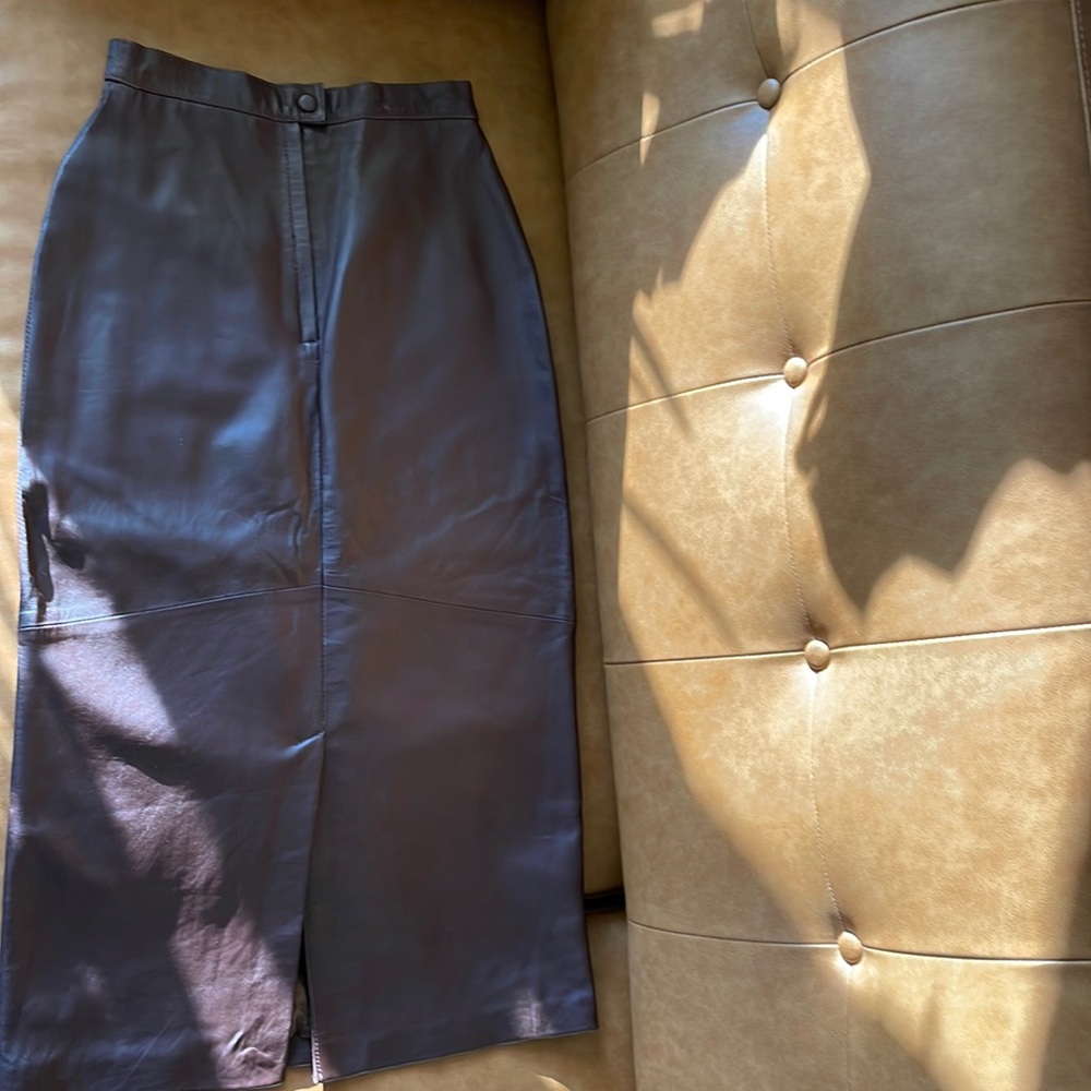 Vintage Leather Skirt